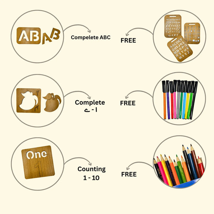 159 pieces wooden stencils