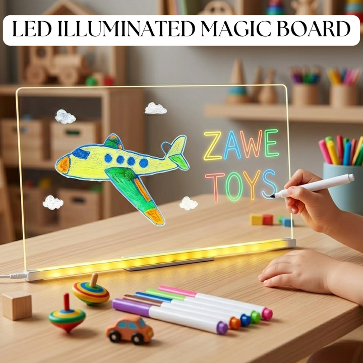 LED ILLUMINATED ACRYLIC MAGIC WRITING BOARD WITH 7 COLORS [ZW-10128 ...